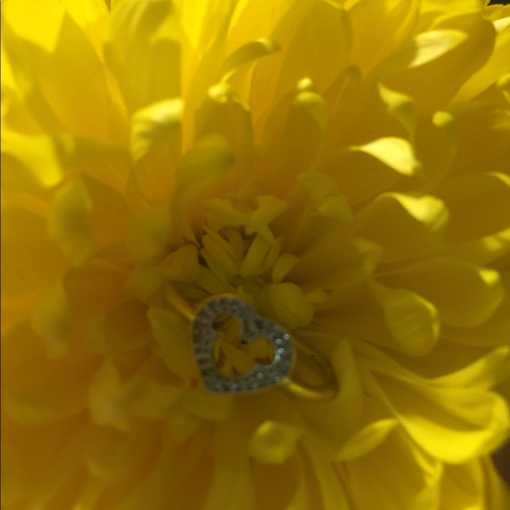 Mickey mouse shape heart ring